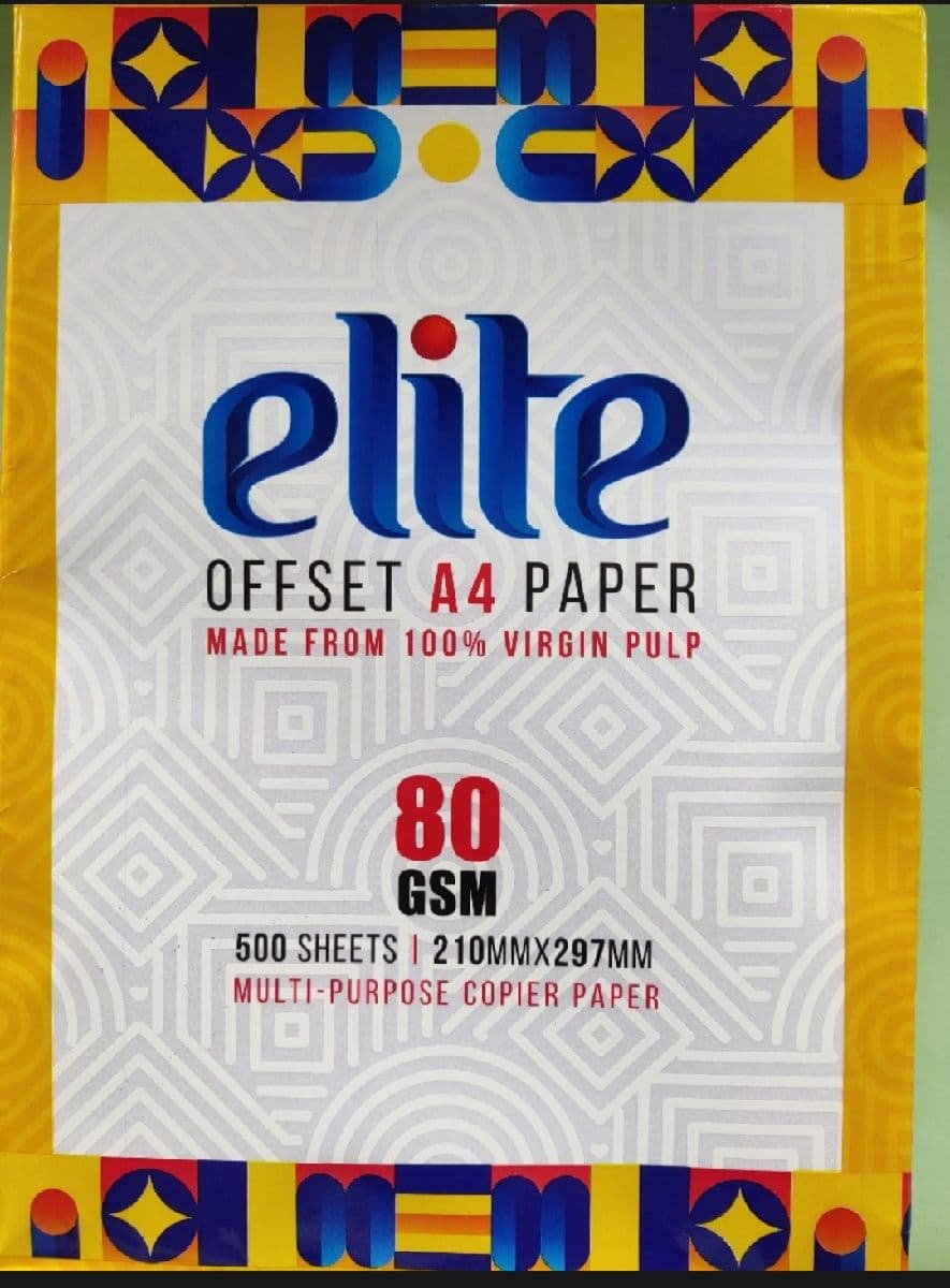 Papertech Elite Offset Paper, A4, 80 GSM (Pack of 500 Sheets)