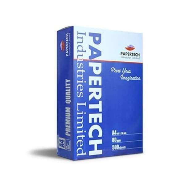 Papertech Offset Paper, A4, 80 GSM (Pack of 500 Sheets)