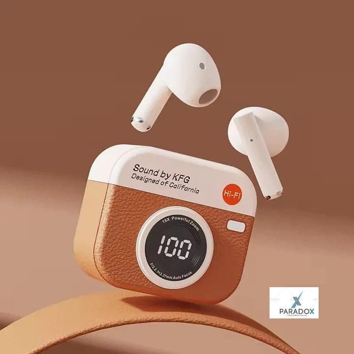 Q86 Retro Camera Design TWS Bluetooth Earbuds with LED Display & Bluetooth 5.49