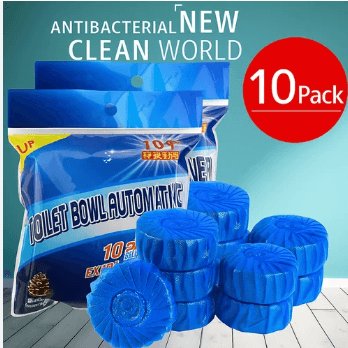 10-pack of automatic blue bubble toilet cleaner tablets ( Orginal )