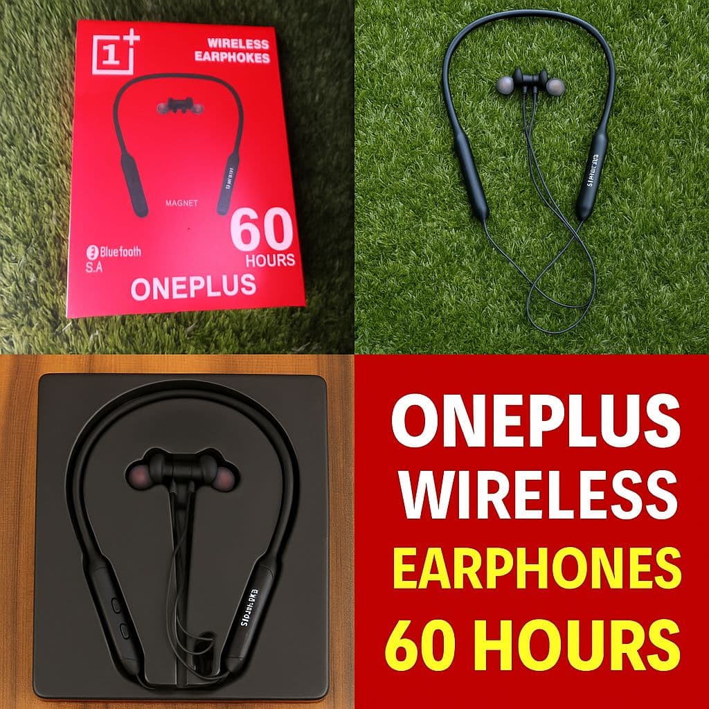 ONEPLUS 60 Hours Wireless Bluetooth Neckband Earphone (Magnetic, Bluetooth 5.4)