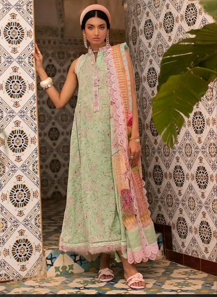 Farah Talib Aziz Embroidered Lawn Unstitched Three-Piece