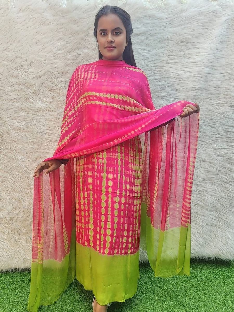 রোজ পিংক টাই-ডাই টু-পিস