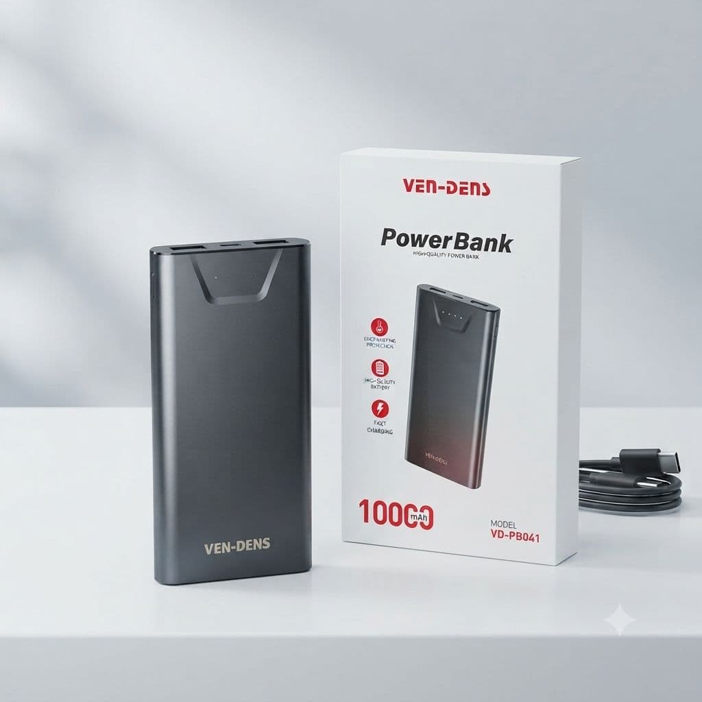 Ven Dens 10000mAh VD-PB041 Power Bank - পোর্টেবল ও ফাস্ট চার্জিং সলিউশন