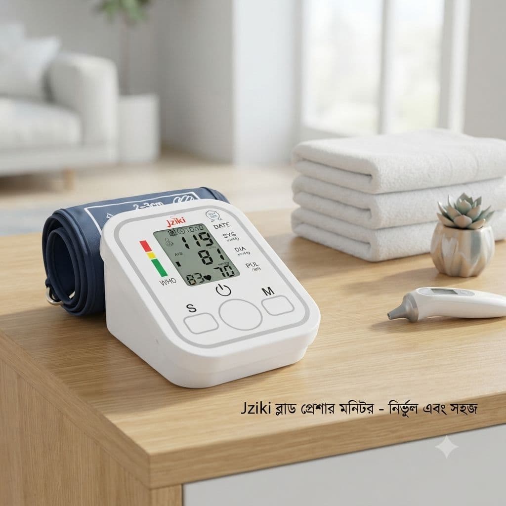 JZIKI Automatic Upper Arm Blood Pressure Monitor | নির্ভুল ও সহজ রক্তচাপ পরিমাপক যন্ত্র