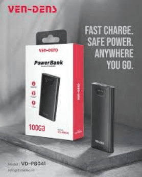 VEN-DENS 10000mah Power Bank 22.5W ( Without Cable )