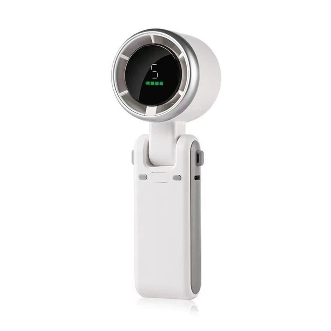 Turbo Fan Portable Smart Cool Fan Rechargeable Mini Hand Fan With LED Display Foldable USB Fan
