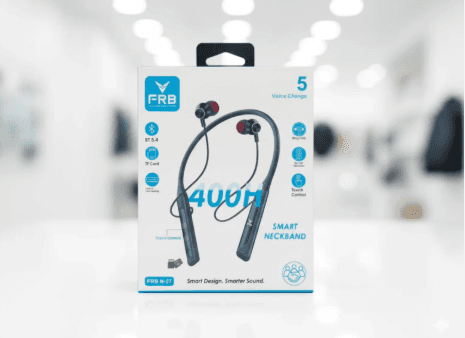 FRB N-27 Smart Wireless Neckband – Bluetooth 5.4, 400-Hour