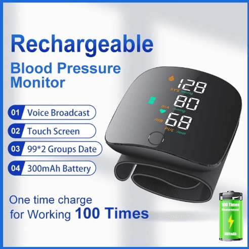 Automatic Rechargeable Digital Wrist BP Machine (CK-102)
