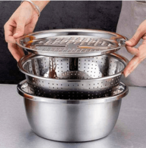 3-in-1 high-quality stainless steel kitchen tool (26 cm)