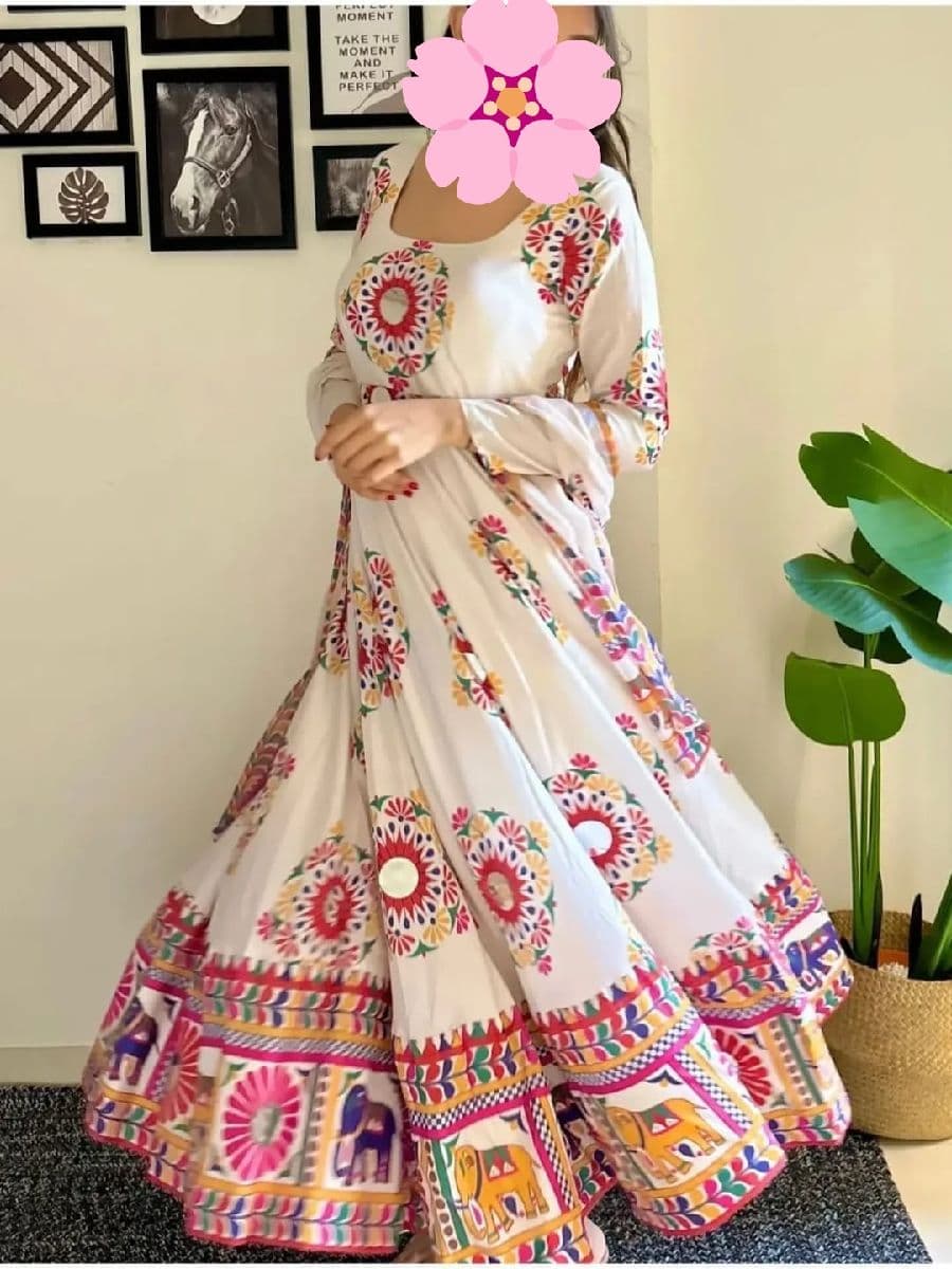 Puja Special Gown Three Piece