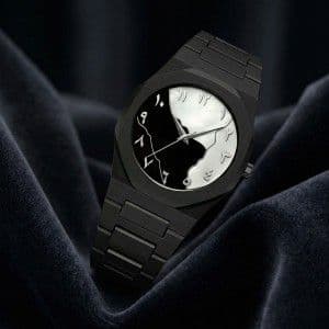 Arabic Dial Premium Marble Finish Ladies Watch with Butterfly Lock