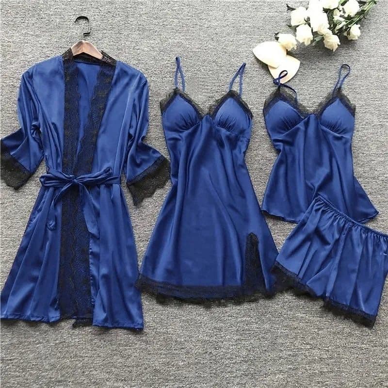 Night DressNight Dress(1) এই সাটিন নাইটয়ার সেটটি আরাম এবং বিলাসবহুলতার সংমিশ্রণ।(2) সম্পূর্ণ সেটটি এমন একটি ফ্যাশনে তৈরি করা হয়েছে যা আপনার প্রাকৃতিক সিলুয়েটকে উন্নত করবে এবং আপনাকে স্বাচ্ছন্দ্য বোধ করবে।(3) সুপার প্রিমিয়াম নরম সাটিন ফ্যাব্রিক থেকে তৈরি।(4) পণ্য সামগ্রী : ১টি লম্বা নাইটি, ১টি টপস, ১টি লম্বা পোশাক, ১টি শর্ট প্যান্ট